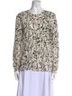 Proenza Schouler Animal Print Crew Neck Blouse