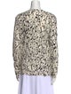 Proenza Schouler Animal Print Crew Neck Blouse