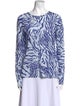 Proenza Schouler Printed Bateau Neckline Top