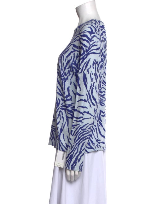 Proenza Schouler Printed Bateau Neckline Top