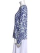 Proenza Schouler Printed Bateau Neckline Top