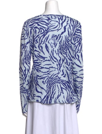 Proenza Schouler Printed Bateau Neckline Top