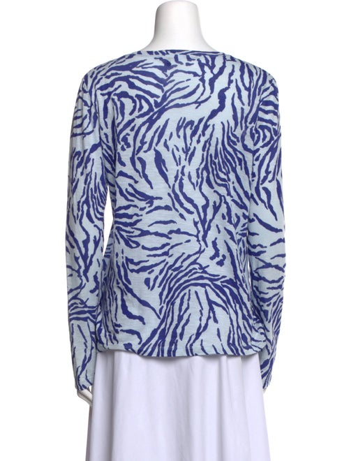 Proenza Schouler Printed Bateau Neckline Top