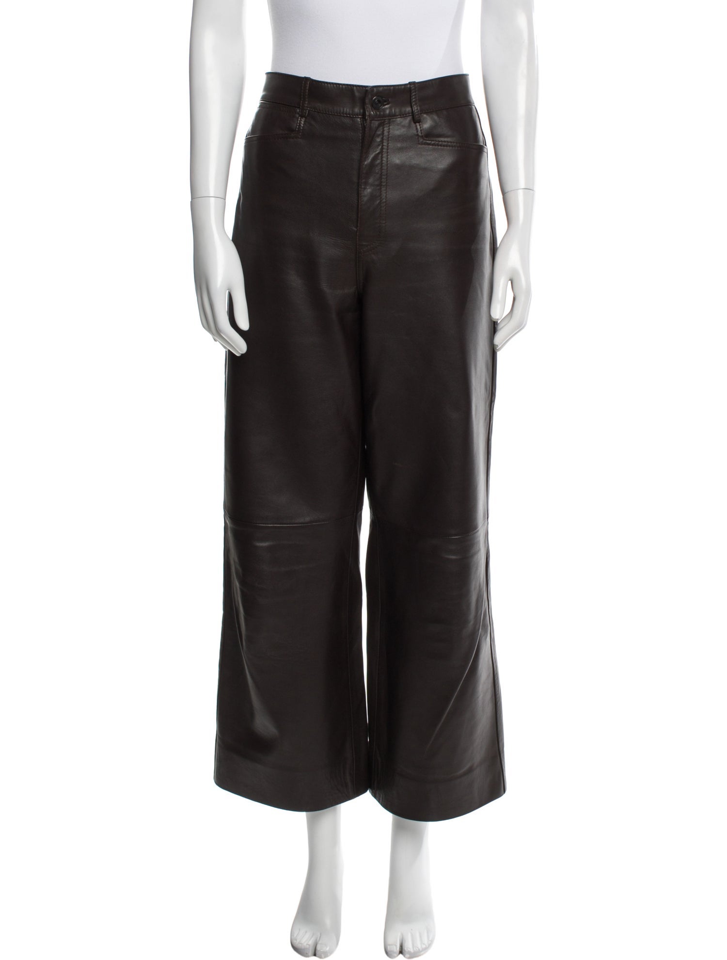 Proenza Schouler Lamb Leather Wide Leg Pants