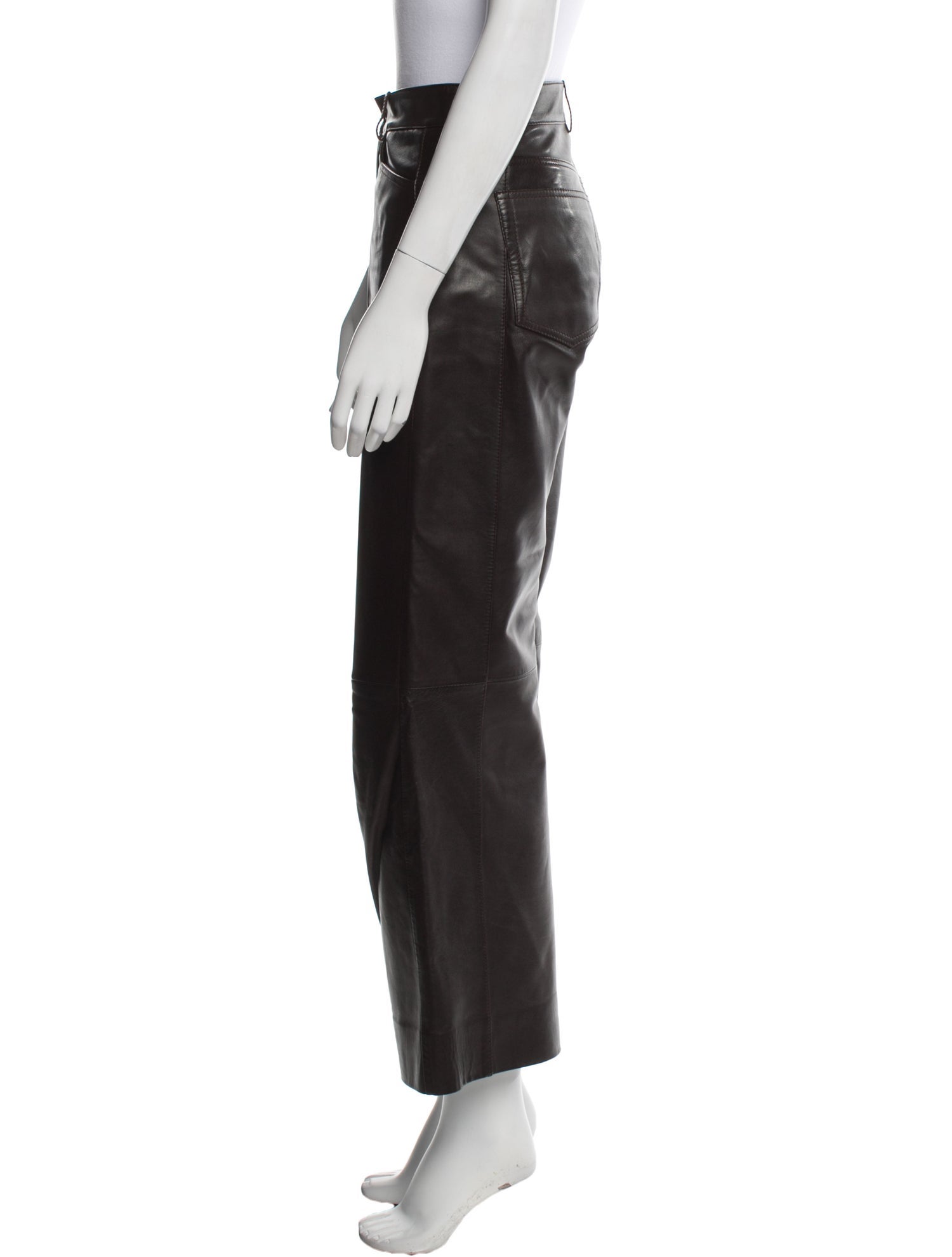 Proenza Schouler Lamb Leather Wide Leg Pants