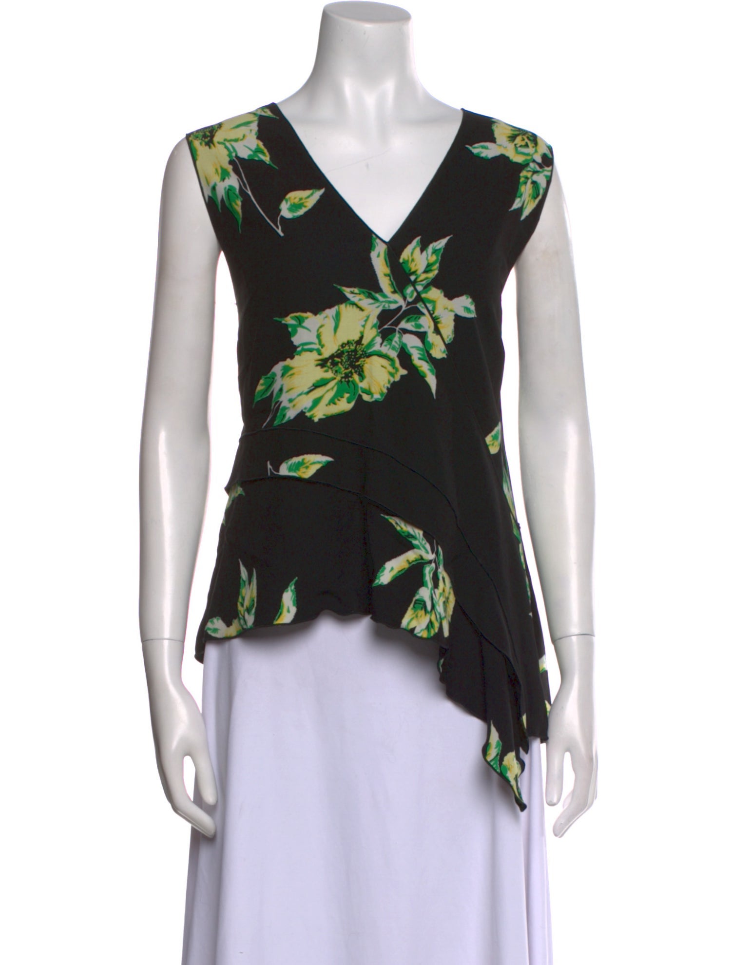 Proenza Schouler Silk Floral Print Blouse