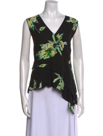 Proenza Schouler Silk Floral Print Blouse
