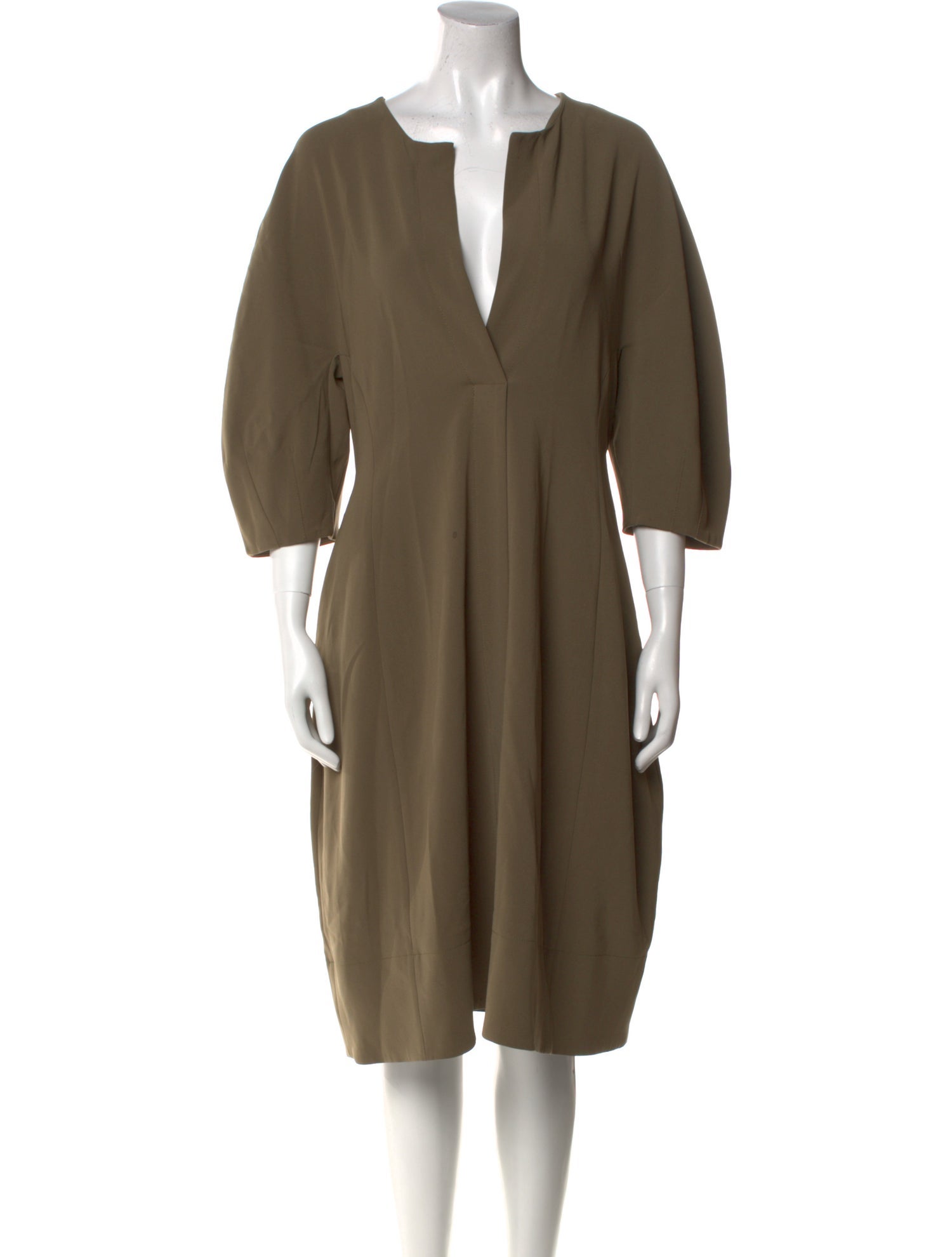 Proenza Schouler V-Neck Midi Length Dress