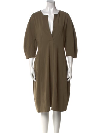 Proenza Schouler V-Neck Midi Length Dress