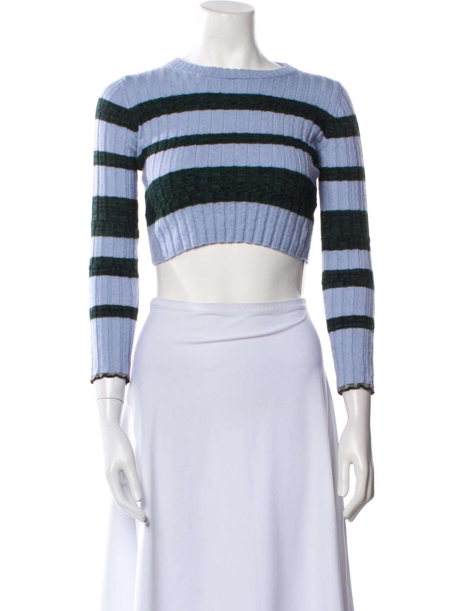 Proenza Schouler Wool Striped Crop Top
