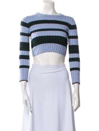 Proenza Schouler Wool Striped Crop Top