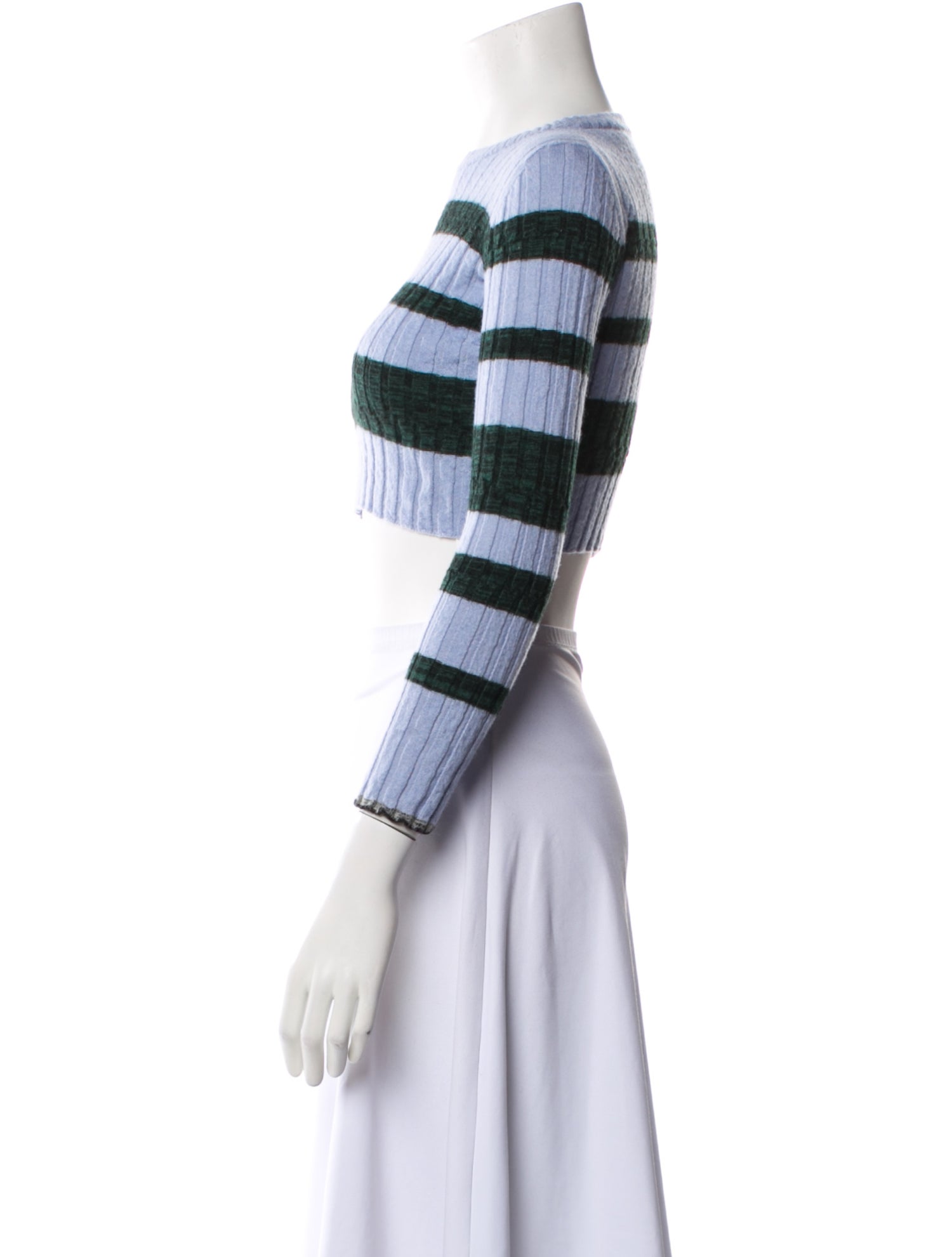 Proenza Schouler Wool Striped Crop Top