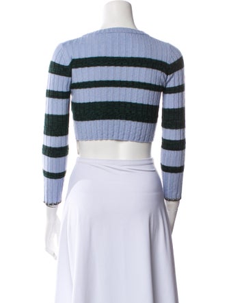 Proenza Schouler Wool Striped Crop Top