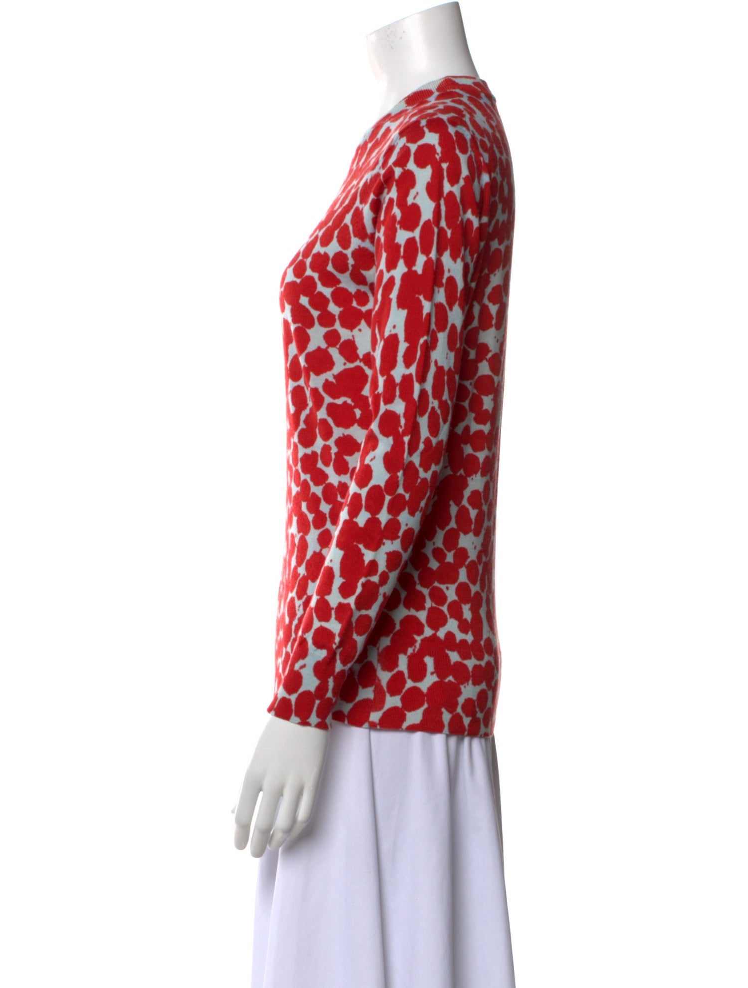 Proenza Schouler Merino Wool Polka Dot Print Sweater