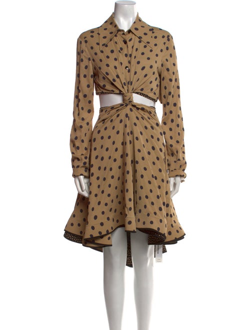 Proenza Schouler Polka Dot Print Midi Length Dress