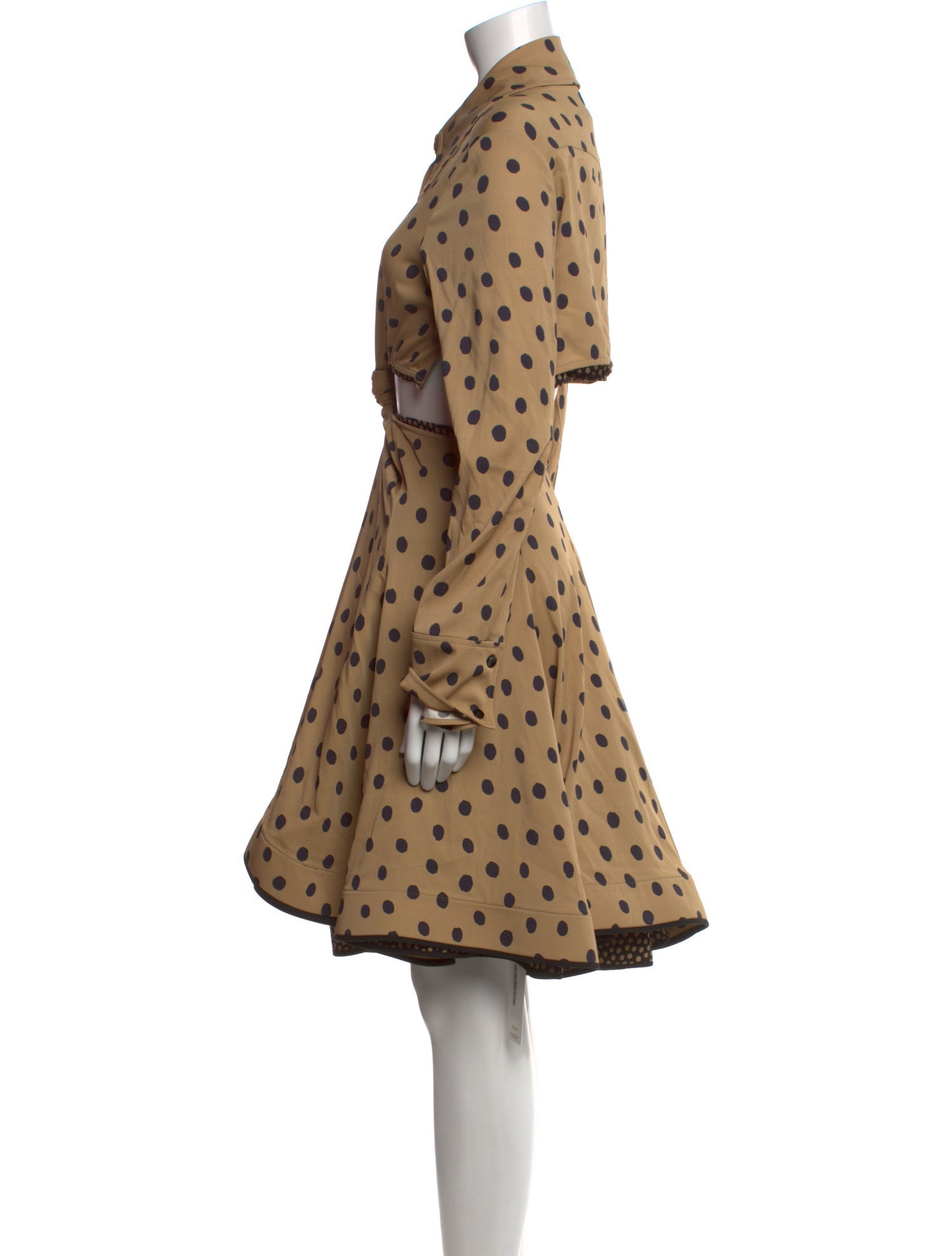 Proenza Schouler Polka Dot Print Midi Length Dress