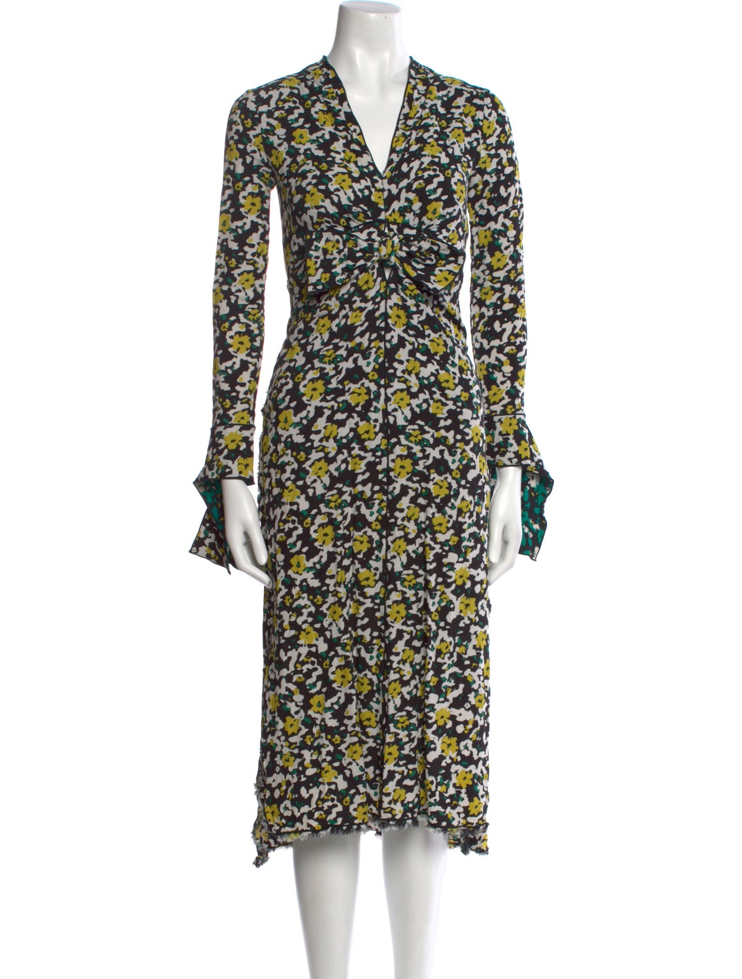 Proenza Schouler Floral Print Midi Length Dress