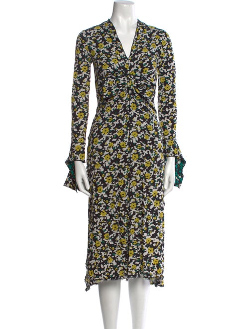 Proenza Schouler Floral Print Midi Length Dress