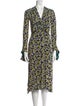 Proenza Schouler Floral Print Midi Length Dress