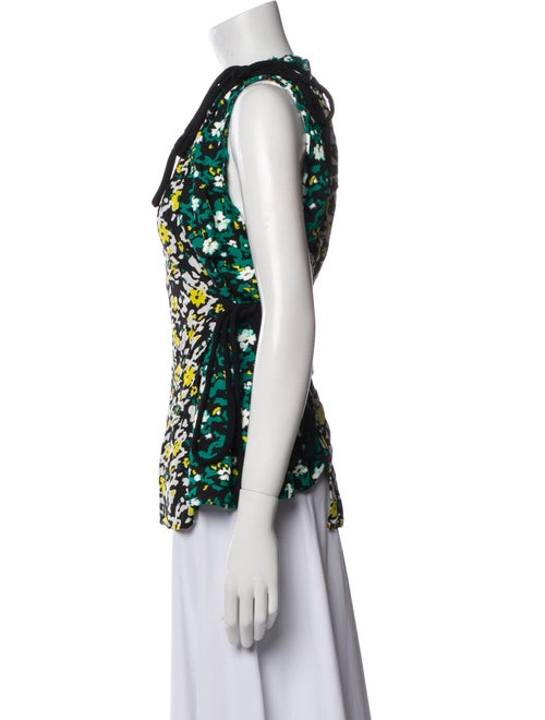 Proenza Schouler Floral Print Crew Neck Blouse