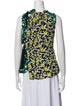 Proenza Schouler Floral Print Crew Neck Blouse