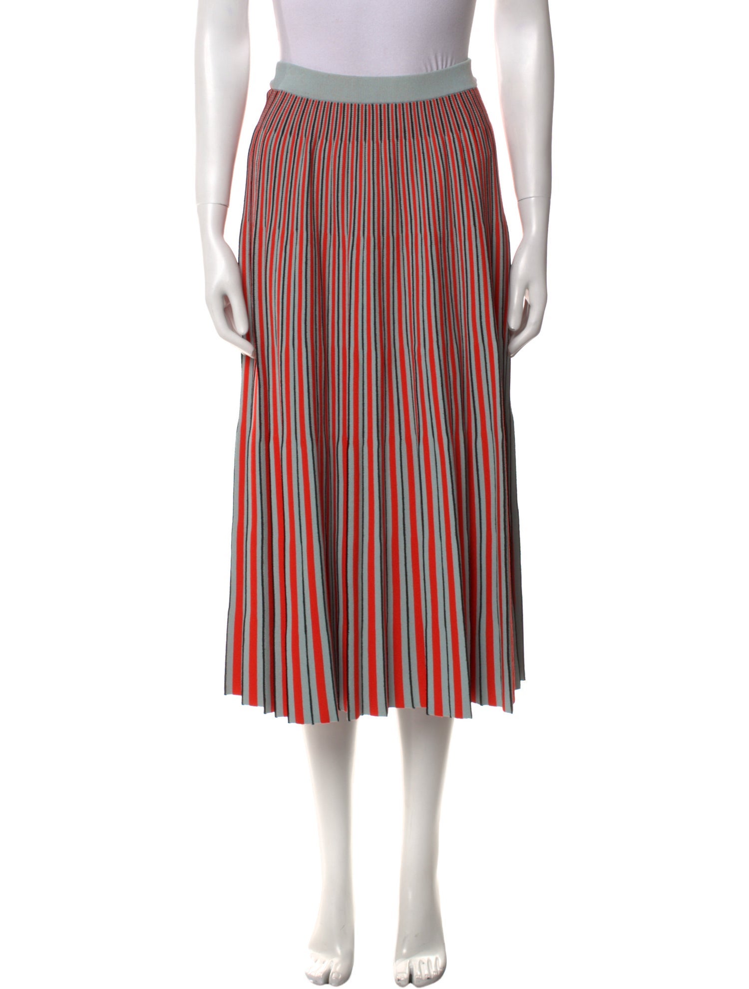 Proenza Schouler Striped Midi Length Skirt