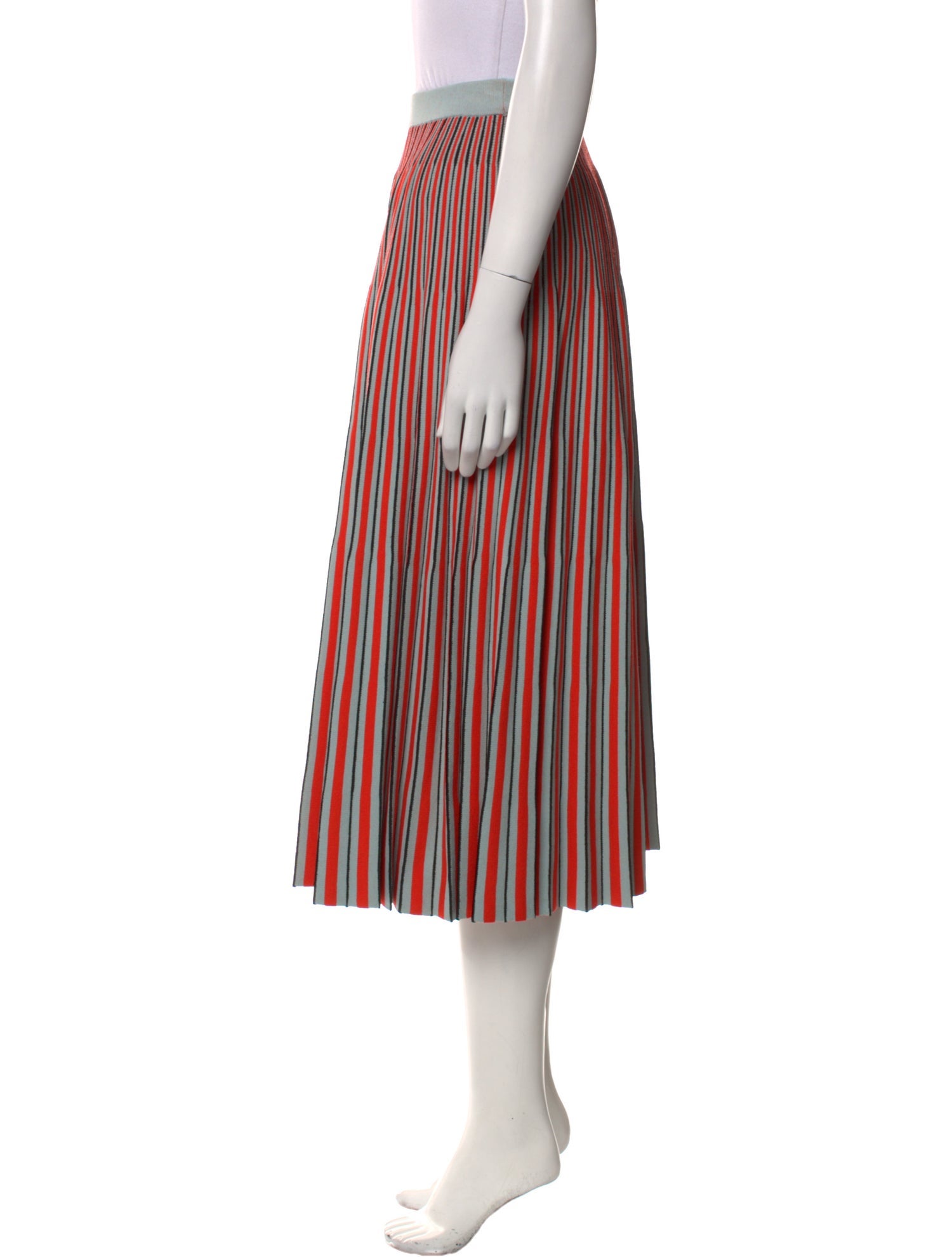 Proenza Schouler Striped Midi Length Skirt