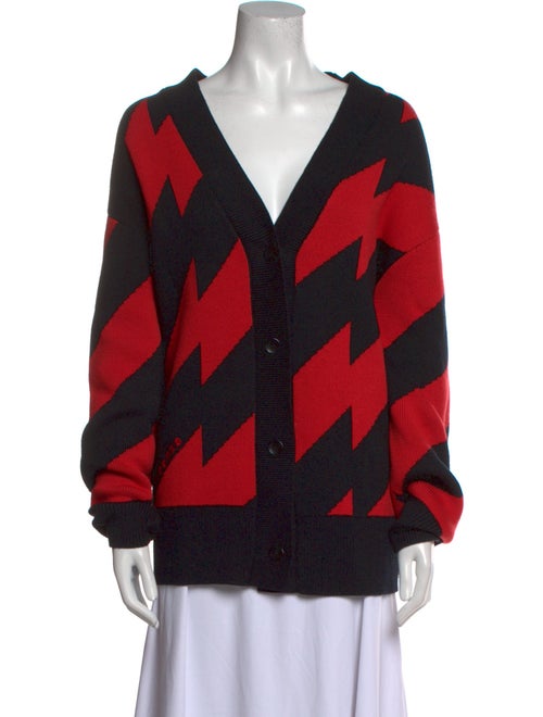 Proenza Schouler Printed V-Neck Sweater