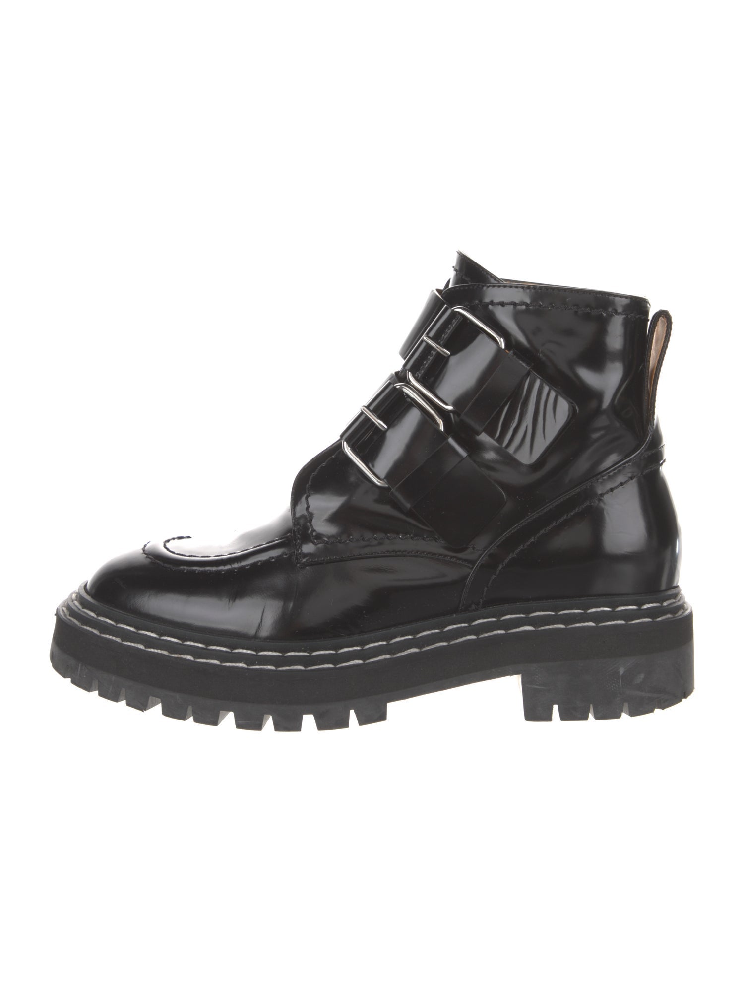 Proenza Schouler Patent Leather Combat Boots