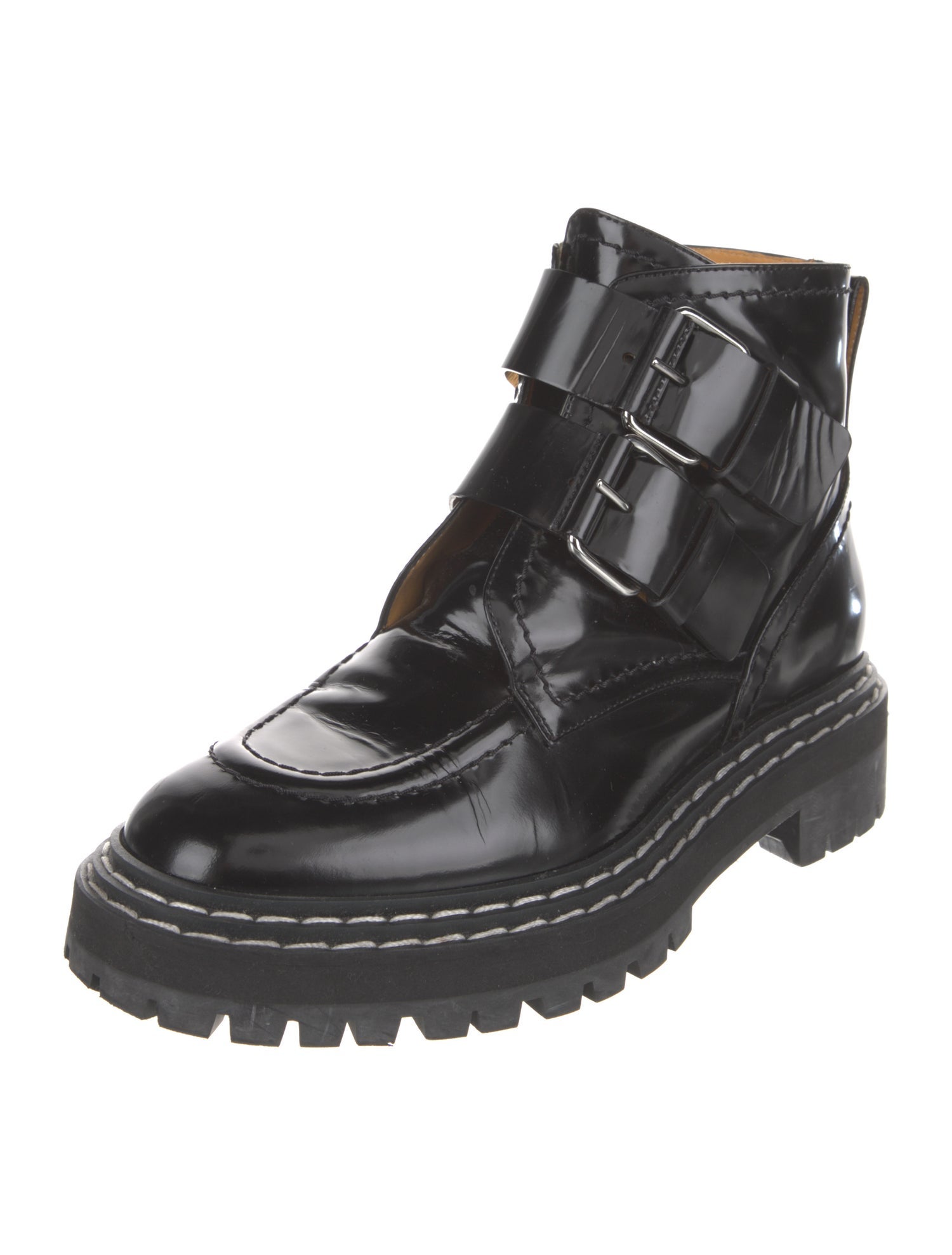 Proenza Schouler Patent Leather Combat Boots