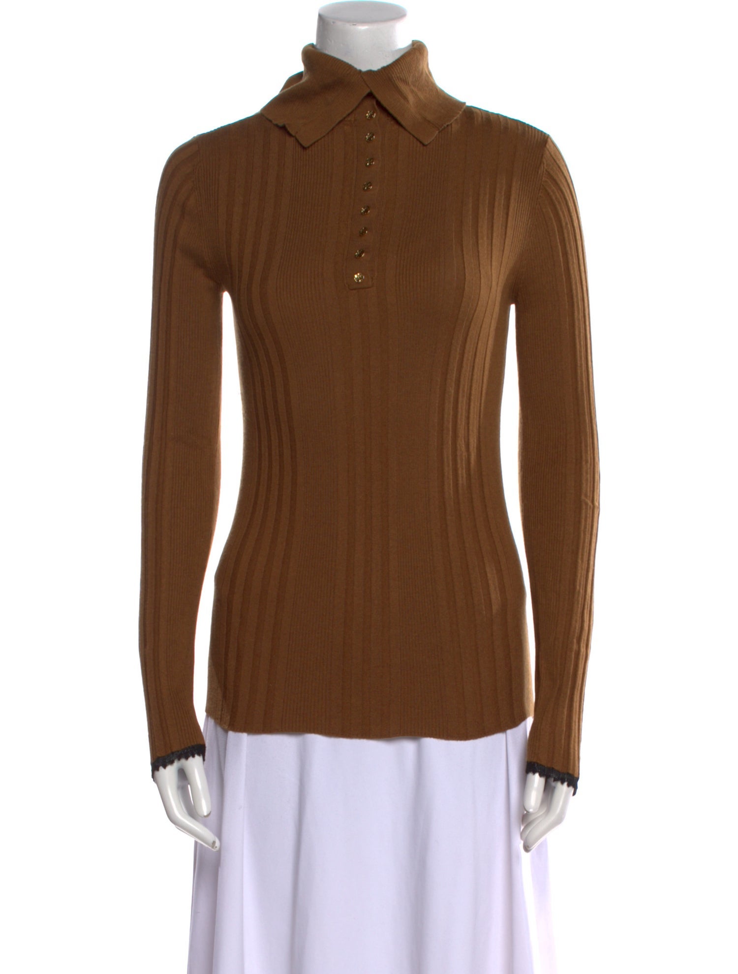 Proenza Schouler Silk Mock Neck Sweater