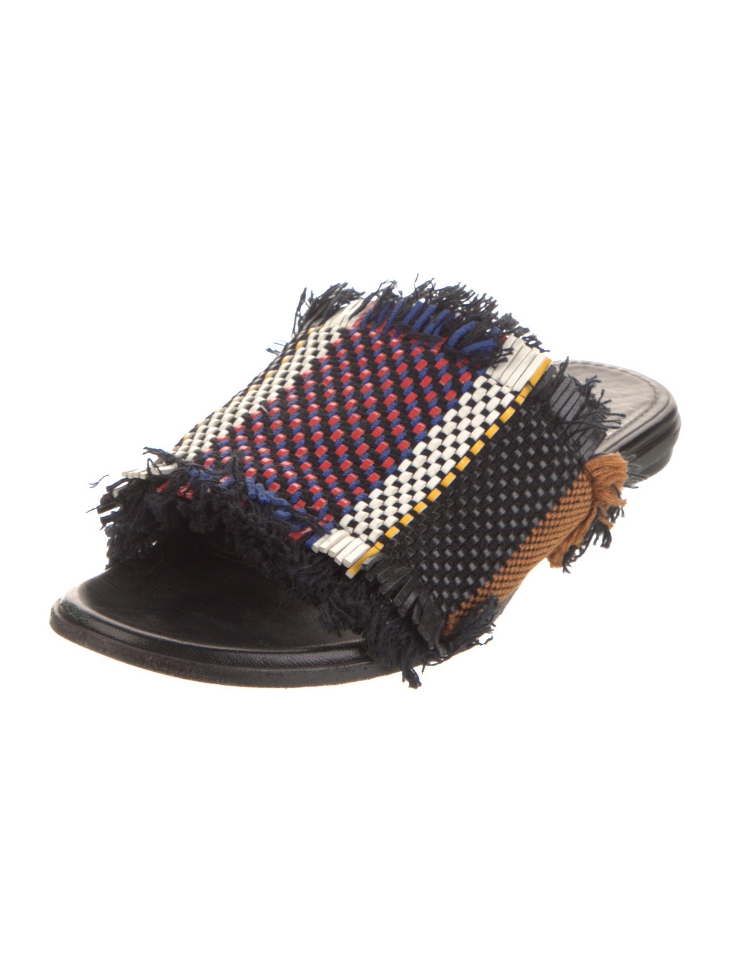 Proenza Schouler Leather Animal Print Slides