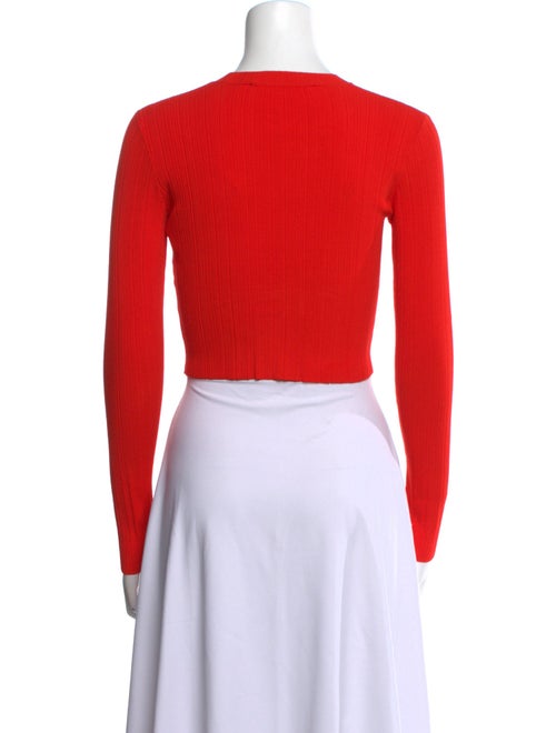 Proenza Schouler Crew Neck Long Sleeve Crop Top