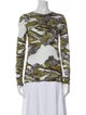 Proenza Schouler Printed Scoop Neck Top
