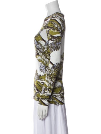 Proenza Schouler Printed Scoop Neck Top