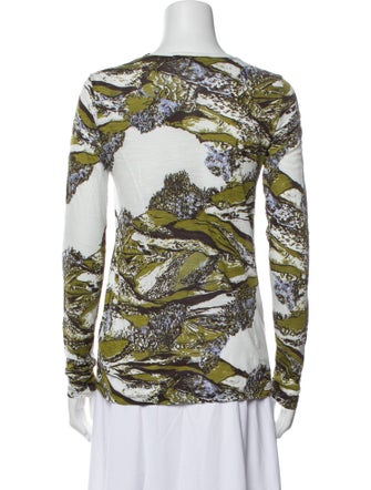 Proenza Schouler Printed Scoop Neck Top