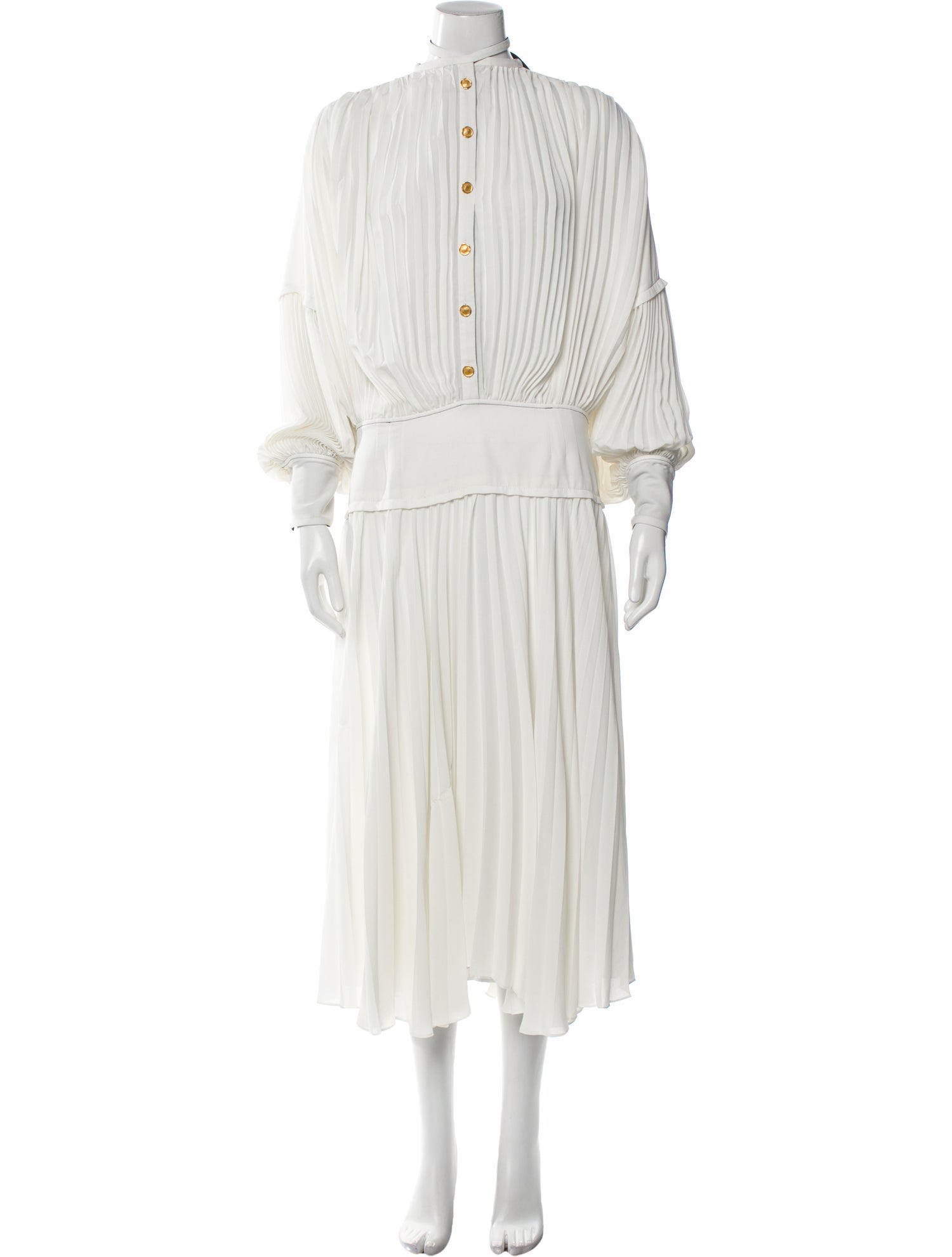 Proenza Schouler Mock Neck Midi Length Dress