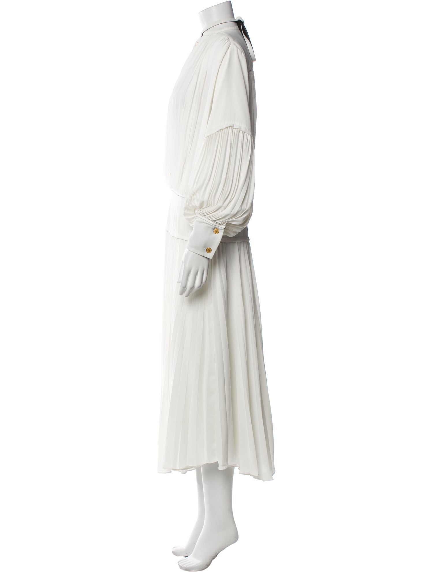 Proenza Schouler Mock Neck Midi Length Dress