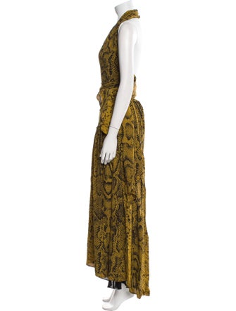 Proenza Schouler Animal Print Long Dress