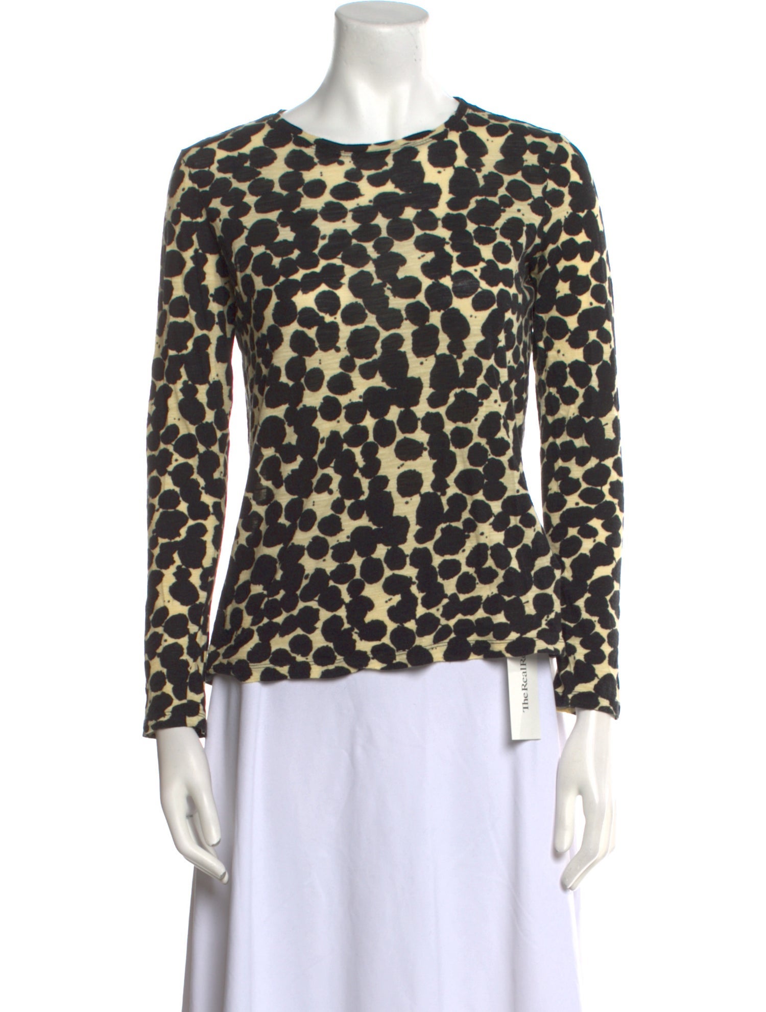 Proenza Schouler Animal Print Scoop Neck Blouse