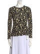 Proenza Schouler Animal Print Scoop Neck Blouse