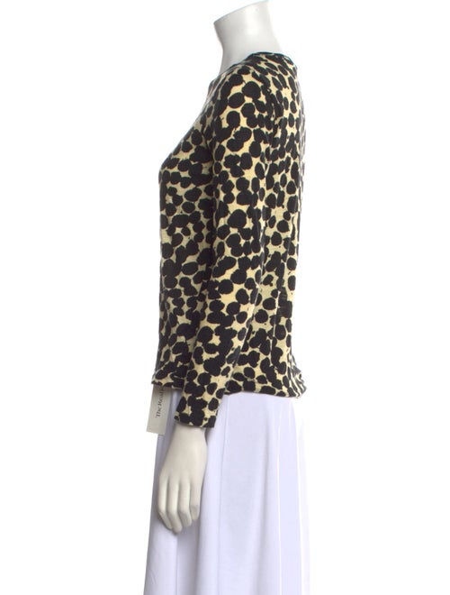 Proenza Schouler Animal Print Scoop Neck Blouse