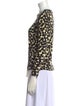 Proenza Schouler Animal Print Scoop Neck Blouse