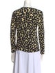 Proenza Schouler Animal Print Scoop Neck Blouse