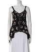 Proenza Schouler Floral Print V-Neck Top
