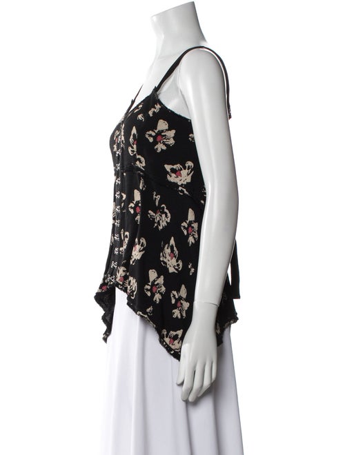 Proenza Schouler Floral Print V-Neck Top