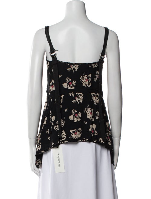 Proenza Schouler Floral Print V-Neck Top