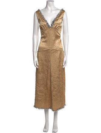 Proenza Schouler V-Neck Long Dress