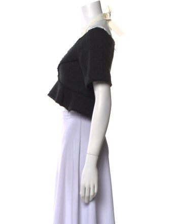 Proenza Schouler One-Shoulder Short Sleeve Crop Top