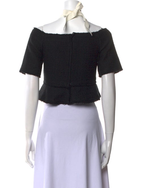 Proenza Schouler One-Shoulder Short Sleeve Crop Top